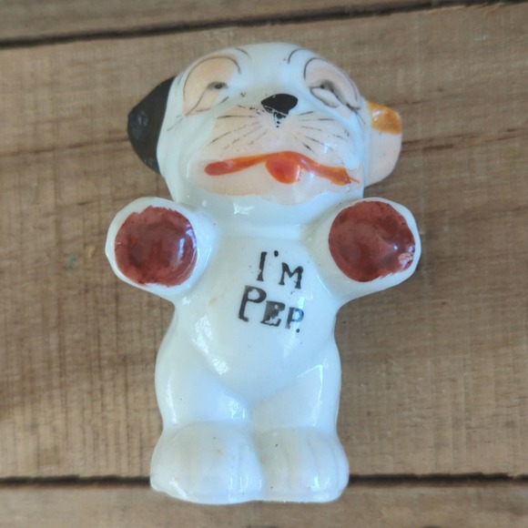 Vintage 1950s Bonzo Dog Salt and Pepper Shakers I'm Pep I'm Salt Made in Japan - Picture 9 of 11